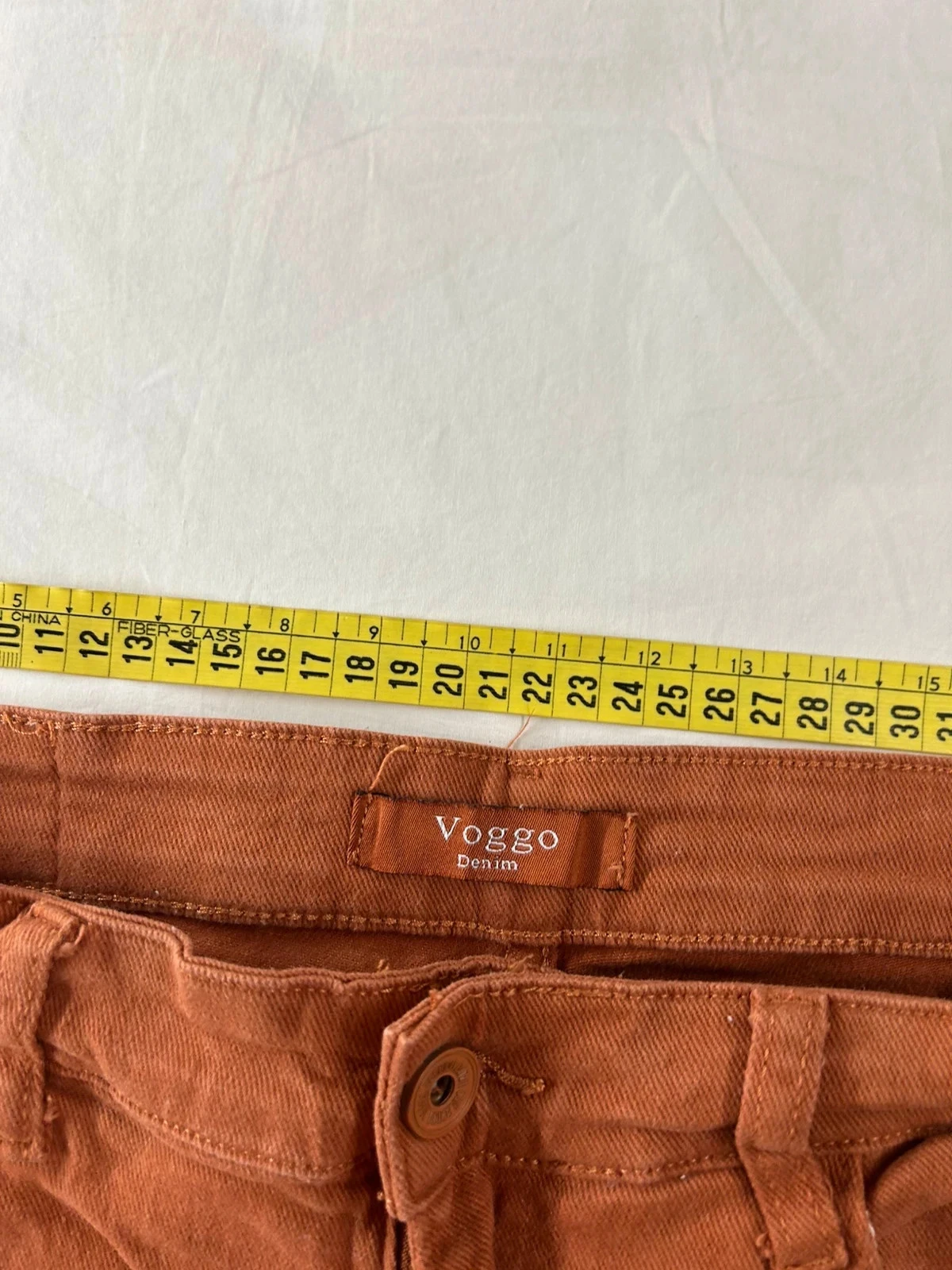 Brown orange high-waisted Voggo jeans – photo 8